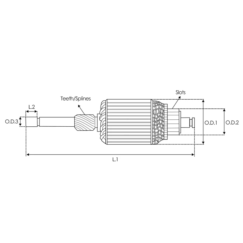 Armadura del motor de arranque 619417 para VALEO VOLVO 12V 8T IM539 594529