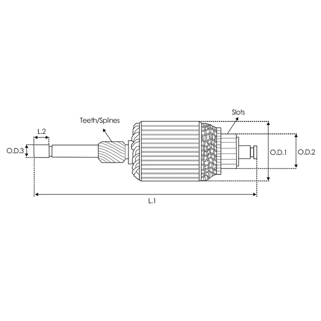 Armadura del motor de arranque IM3175 para HITACHI 12V 8T 211471300 23310EN200