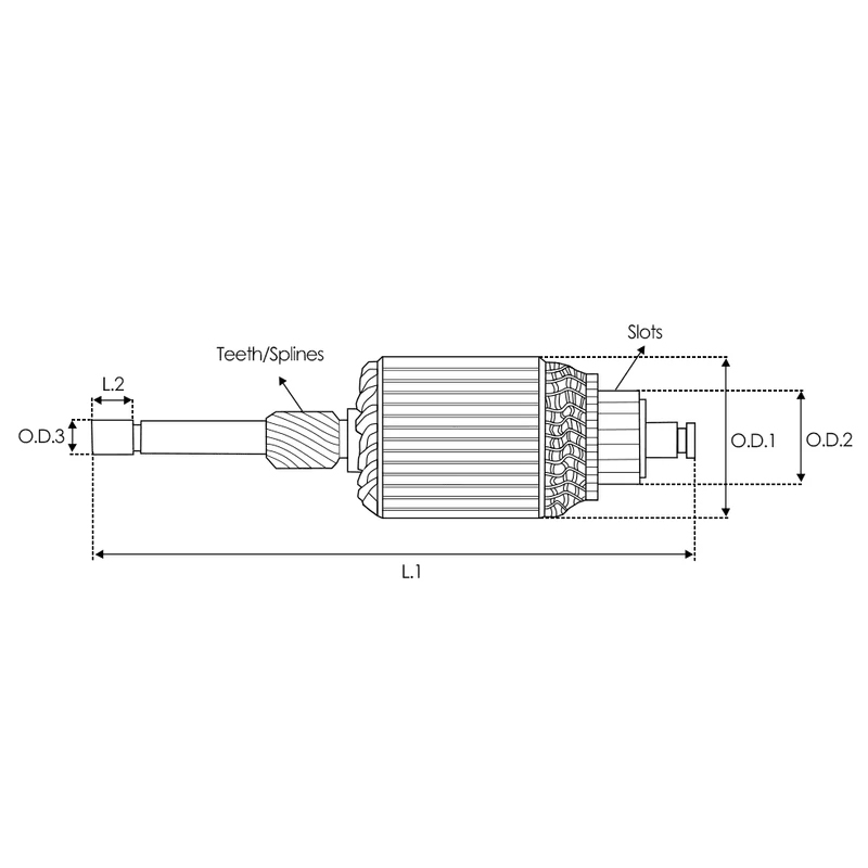 Armadura del motor de arranque IM190 para arrancadores serie BOSCH 208 10T 1004012421