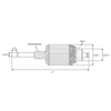 Armadura del motor de arranque 618114 para HITACHI ISKRA NISSAN 8T IM3044 211411111