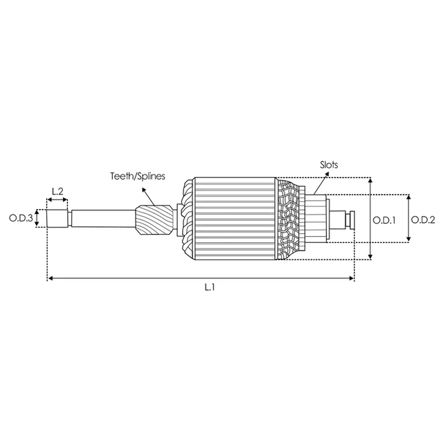 Armadura del motor de arranque 618114 para HITACHI ISKRA NISSAN 8T IM3044 211411111