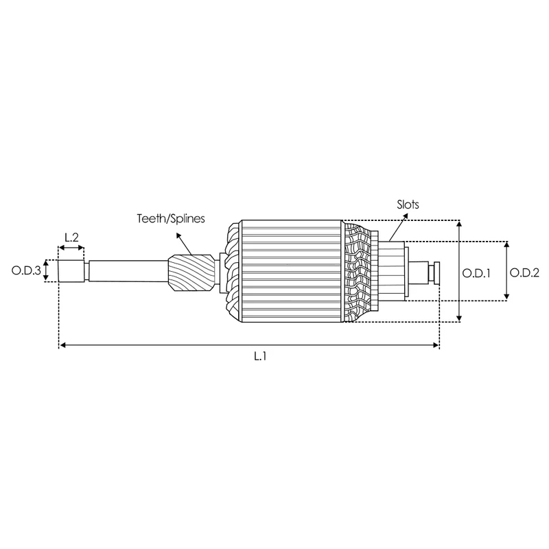 Armadura del motor de arranque 618114 para HITACHI ISKRA NISSAN 8T IM3044 211411111