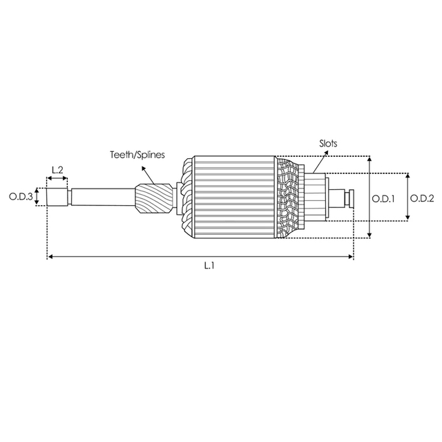 Armadura del motor de arranque 619421 para HYUNDAI KIA MITSUBISHI 16T IM542