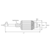 Armadura del motor de arranque 594673 para VALEO 12V 13T IM3157