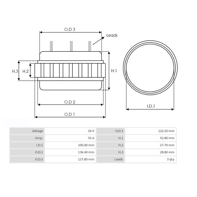 Estator del generador automático para el componente 101518 102589