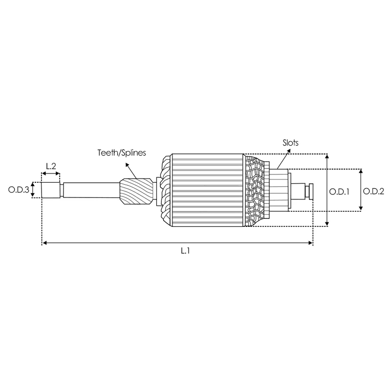 Armadura del motor de arranque 594526 para FORD VALEO 12V 13T IM540 619416