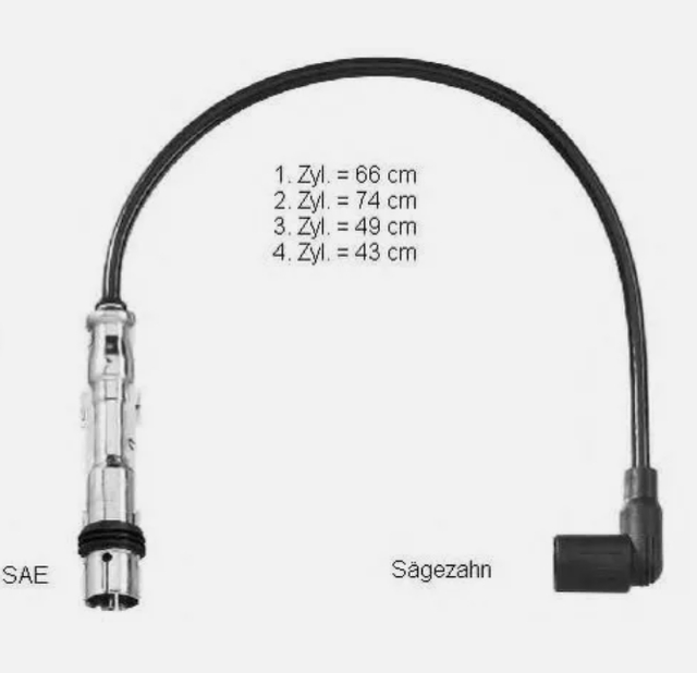 Beru ZEF1572 / 0300891572 Juego de cables de encendido reemplaza a 032905409B